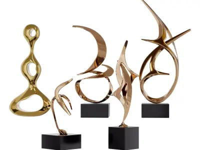 Abstract Sculptures 3D model buy