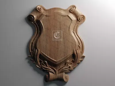 Decorative Plaque 4 - 3D STL File for CNC  3D print model