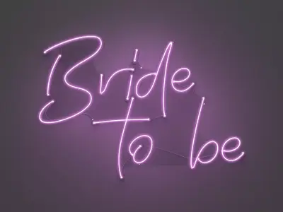 Bride To Be - Neon Sign 3D model