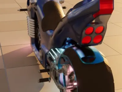 Sci Fi Motorcycle 3D model