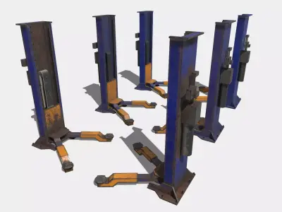 Hydraulic lift Low-poly 3D model