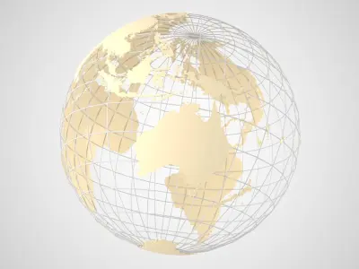 Globe News Skeleton Pale Sand Color 3D model