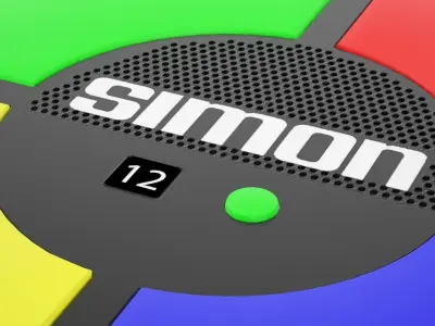 Simon Game Low-poly 3D model