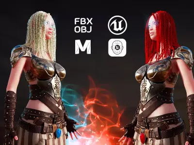 GAME-READY 3D Character - Diana Diamond Low-poly 3D model