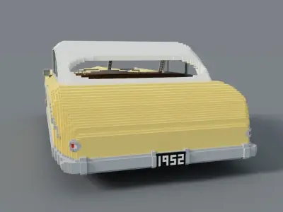 1952 Hudson Hornet Car Voxel Model 3D model