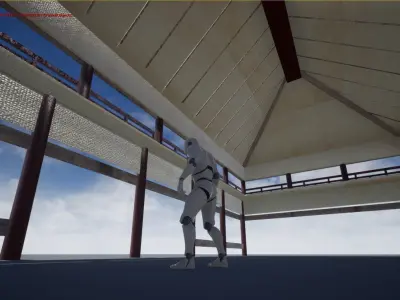 jap covered market Low-poly 3D model