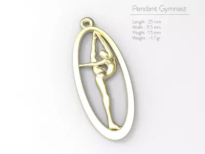Pendant Gymnast 3D print model