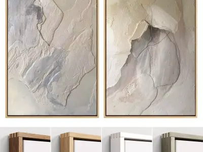 Plaster Two Frame 34 Low-poly 3D model