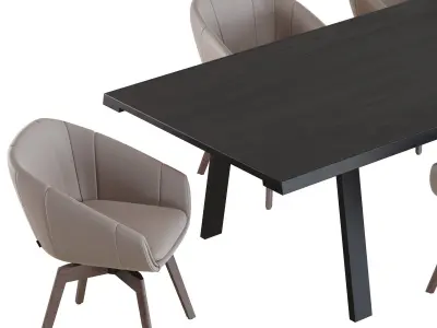 Montis Doble Dining Table Set 3D model