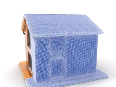Modern Wooden House model pack Low-poly 3D model