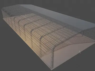 Warehouse under construction 3D model