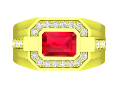 A4796 Luxury Fashion Men Ring 3D print model