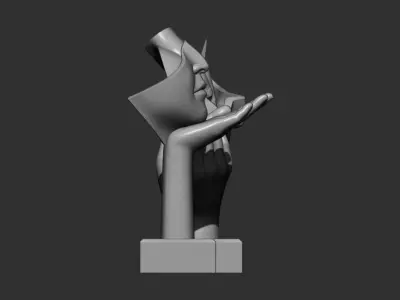 Figure Statue Listening Action Figure 3d printable mode 3D print model