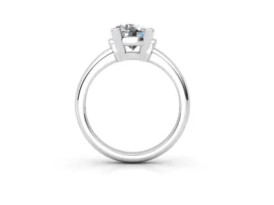 dmc-09 solitaire engagement ring gold 3D print model