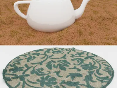Round Rug Set 220 3D model