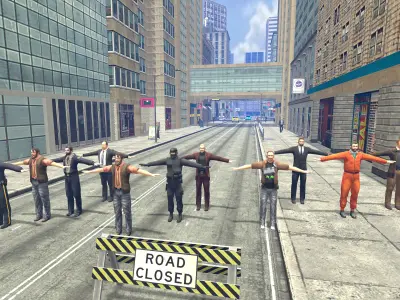 Stylized City Street Scene with PBR Textures Racing Car Pack Low-poly 3D model