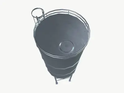 Oil tank Low-poly 3D model