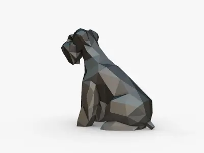 Schnauzer dog figure 3D print model