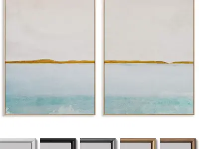 Abstract Painting Frame set 3D model 127