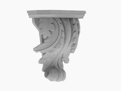 Scroll Corbel 04 3D model
