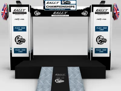 WRC motor sport podium 02 3D model