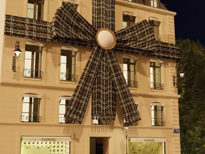 chanel butik  paris Free low-poly 3D model