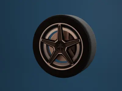 Tyre wheel rim for any cars 3D model