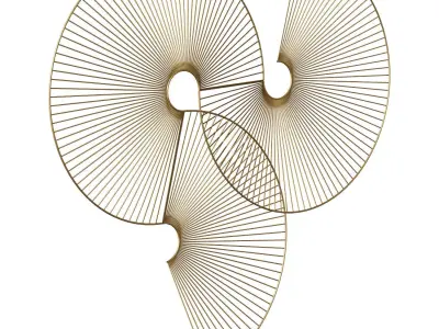 Wall decoration Venertia gold 63 5  61 cm 3D model
