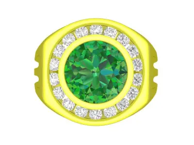 A6686 Luxury Korean Diamond Men Ring 3D Model 3D print model