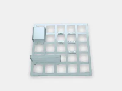 SNICKRA Storage panel 8-piece cpl Low-poly 3D model