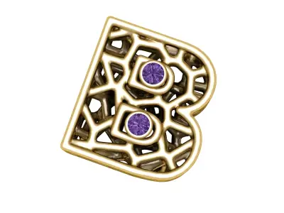 SIMPLE ALPHABET PENDANT 3D PRINTABLE MODEL  3D print model