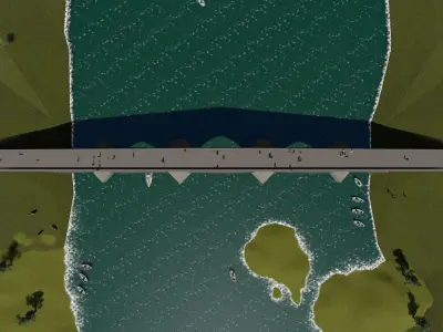 roman bridge Low-poly 3D model