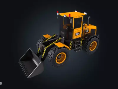 Vehicle Loader V1 Industrial Construction Low-poly 3D model