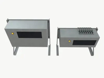 Power Supply and Input Box Low-poly 3D model