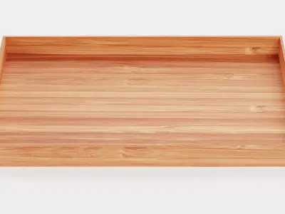 -Bamboo Tray V1- Low-poly 3D model