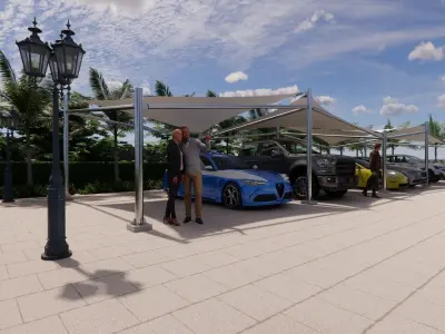 Tarpaulin Roof 1 3D model