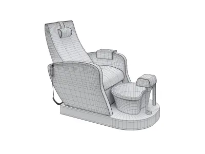 Spa pedicure chair Low-poly 3D model