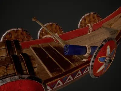 Boat Viking 3D model