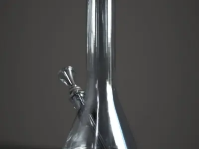Glass Bong Low-poly 3D model