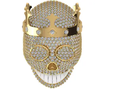 Skull ring 3D print model 3D print model