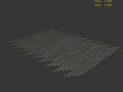 Wood floor Oak Metallic Black Brushed 3D model