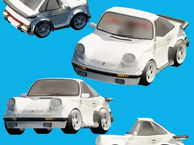 Porsche 930 Turbo mini car 3D model 3D model
