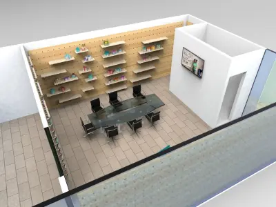 3D Design Showroom Model for Visual Purpose  3D model