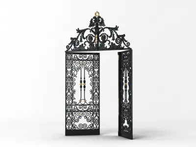 Wrought Iron Gate 3D model