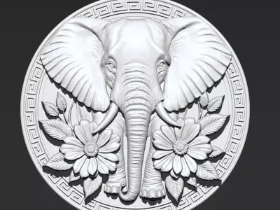 Elephant Pendant A32 3D print model