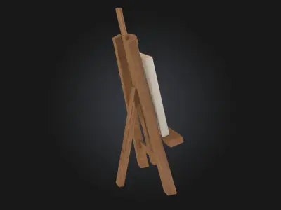 Blank Canvas  Minimalist Art Prop Model for Studio 3D model