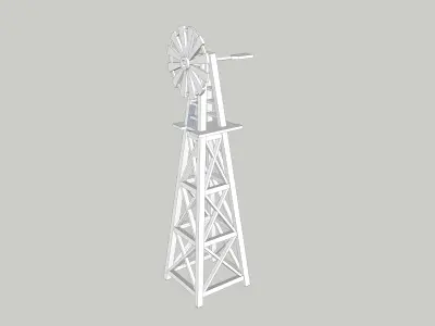 Country Farm Windmill by Outland Models Low-poly 3D model
