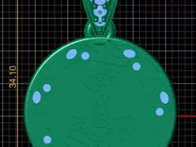 bold round medallion design 3D print model