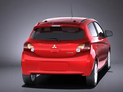 Mitsubishi Mirage 2015 VRAY 3D model