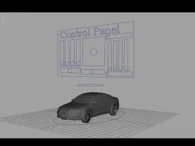 Audi A6 Rigged Low-poly 3D model